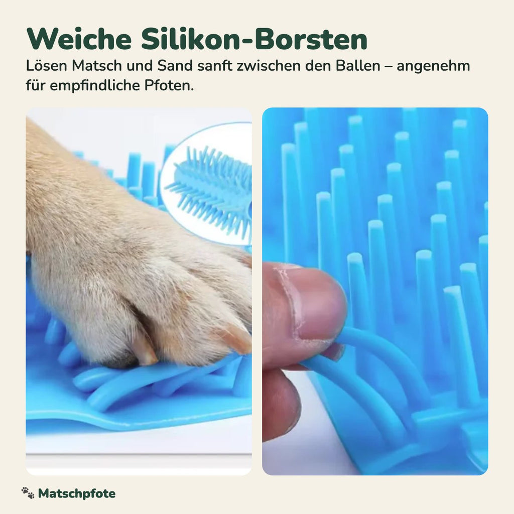 Weiche Silikon-Borsten des Pfotenreinigers