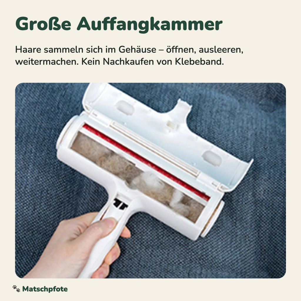 Große Auffangkammer für Tierhaare